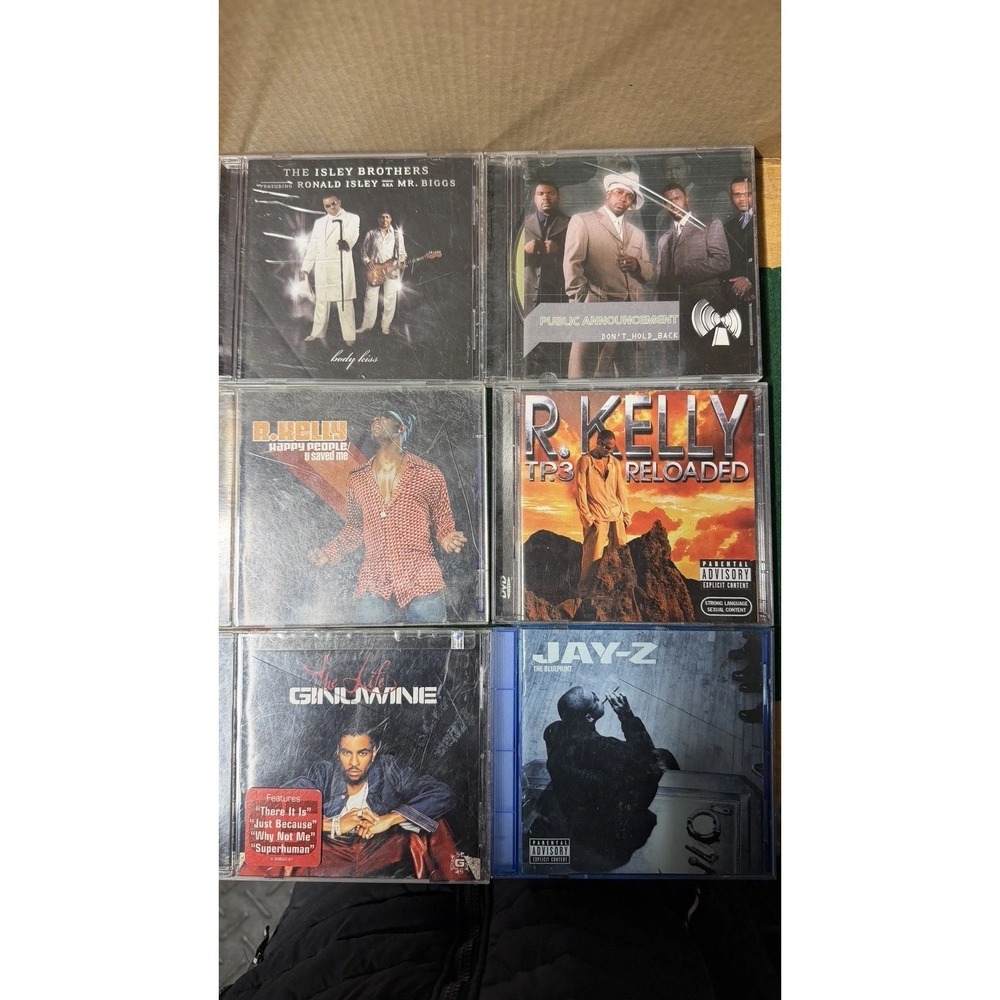 Lot of 6 Hip Hop R&B CDs Jay-Z R Kelly Ginuwine Public Announceme